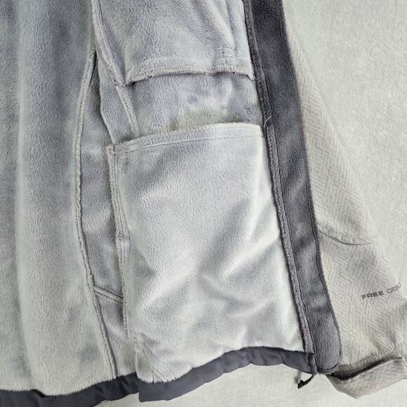 Free Country Live In It Gray Full Zip Jacket Faux Fur Lined Removable Hood - Picture 4 of 16